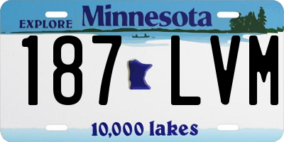 MN license plate 187LVM