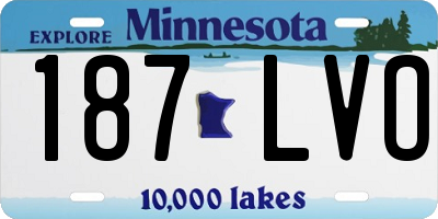MN license plate 187LVO