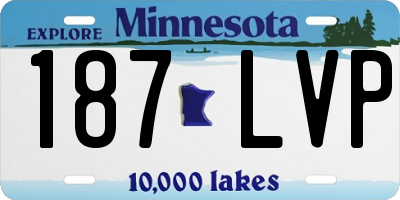 MN license plate 187LVP
