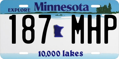MN license plate 187MHP