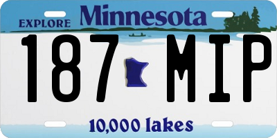 MN license plate 187MIP