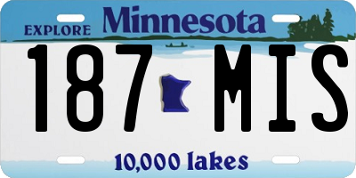 MN license plate 187MIS