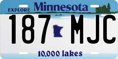 MN license plate 187MJC