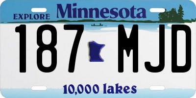 MN license plate 187MJD