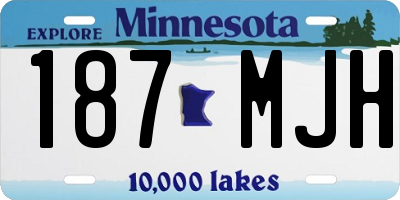 MN license plate 187MJH
