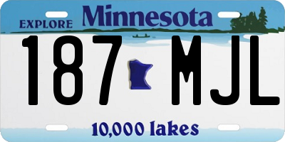 MN license plate 187MJL
