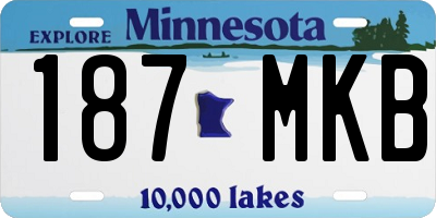 MN license plate 187MKB