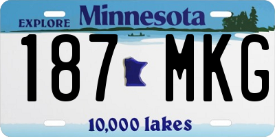 MN license plate 187MKG