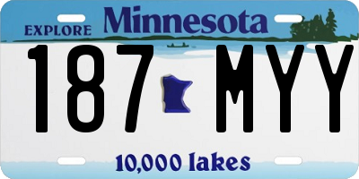 MN license plate 187MYY