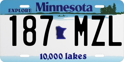 MN license plate 187MZL