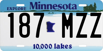 MN license plate 187MZZ
