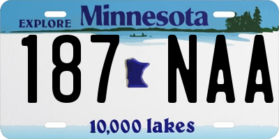 MN license plate 187NAA
