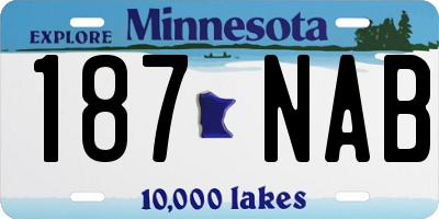 MN license plate 187NAB