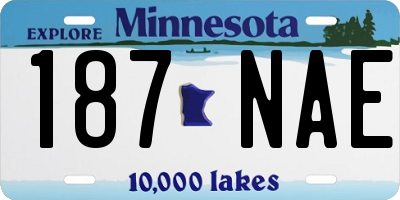 MN license plate 187NAE