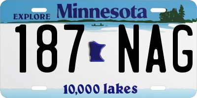 MN license plate 187NAG