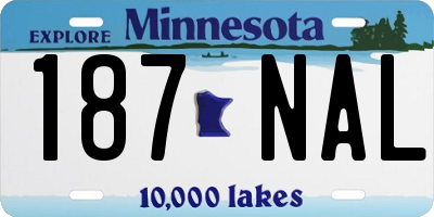 MN license plate 187NAL