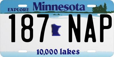 MN license plate 187NAP