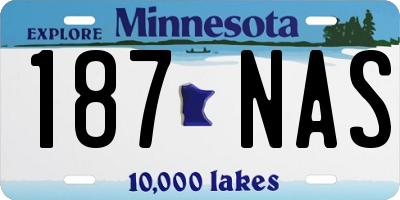MN license plate 187NAS