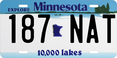 MN license plate 187NAT