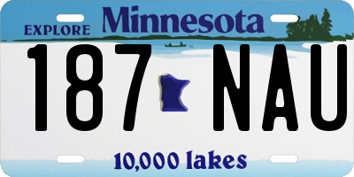 MN license plate 187NAU