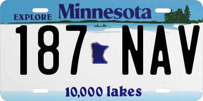 MN license plate 187NAV