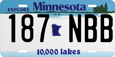 MN license plate 187NBB