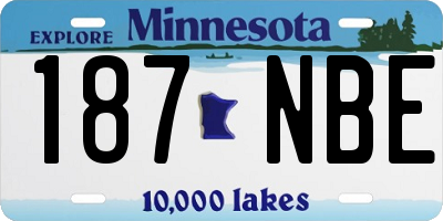 MN license plate 187NBE