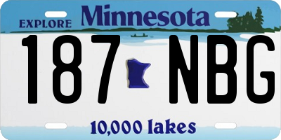 MN license plate 187NBG
