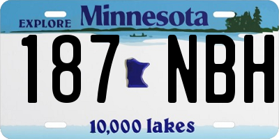 MN license plate 187NBH