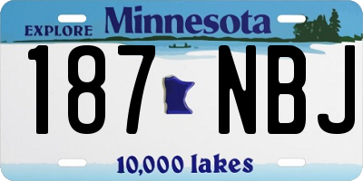 MN license plate 187NBJ