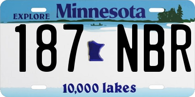 MN license plate 187NBR