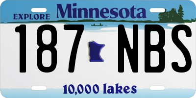 MN license plate 187NBS