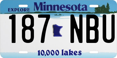 MN license plate 187NBU