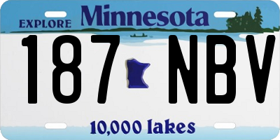 MN license plate 187NBV