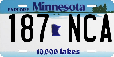 MN license plate 187NCA