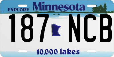 MN license plate 187NCB