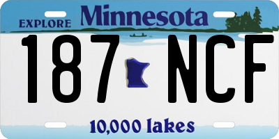 MN license plate 187NCF
