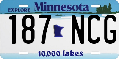 MN license plate 187NCG