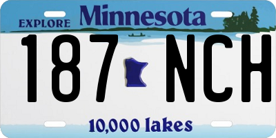 MN license plate 187NCH