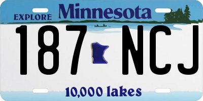 MN license plate 187NCJ