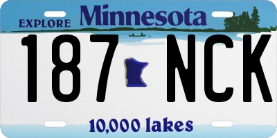 MN license plate 187NCK