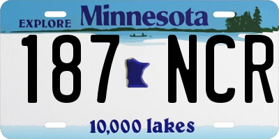 MN license plate 187NCR