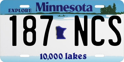 MN license plate 187NCS