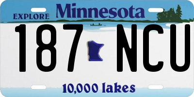 MN license plate 187NCU
