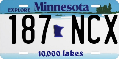MN license plate 187NCX
