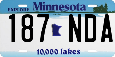 MN license plate 187NDA