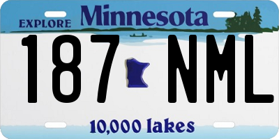 MN license plate 187NML
