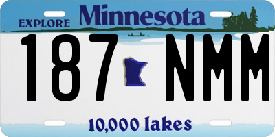 MN license plate 187NMM