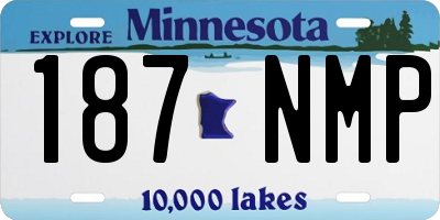 MN license plate 187NMP