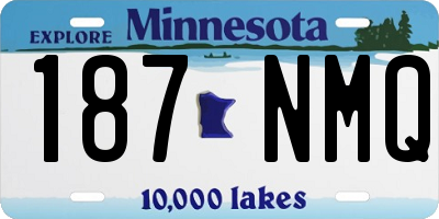 MN license plate 187NMQ
